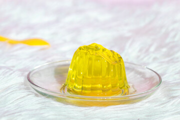 Imagen de postre de gelatina de limon