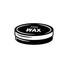 Beard hair wax, beard styling, cutout silhouette. Wax, cut out icon for plotter or laser cutting.