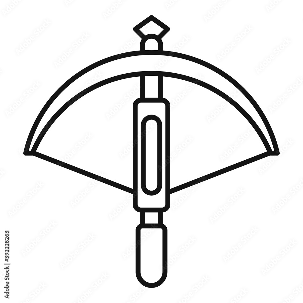 Poster safari crossbow icon. outline safari crossbow vector icon for web design isolated on white backgroun