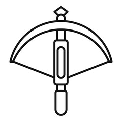 Safari crossbow icon. Outline safari crossbow vector icon for web design isolated on white background