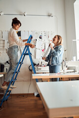 Designer showing new sketch