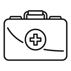 Safari hunting first aid kit icon. Outline safari hunting first aid kit vector icon for web design isolated on white background