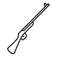 Safari hunting rifle icon. Outline safari hunting rifle vector icon for web design isolated on white background