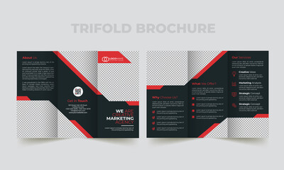 Creative corporate modern business trifold brochure template
