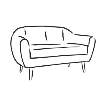 recommend clip art: Sofa outline icon. Couch silhouette. Furniture for living room. Vector illustration. sofa vector sketch illustration