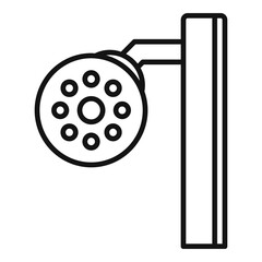 Dental surgical light icon. Outline dental surgical light vector icon for web design isolated on white background