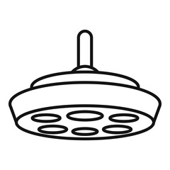 Anaesthesia surgical light icon. Outline anaesthesia surgical light vector icon for web design isolated on white background