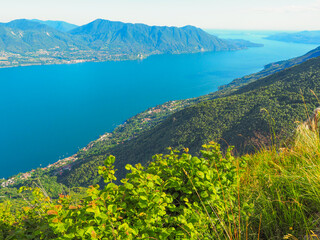 Blick auf den Lago Maggiore von der Cima di Morissolo