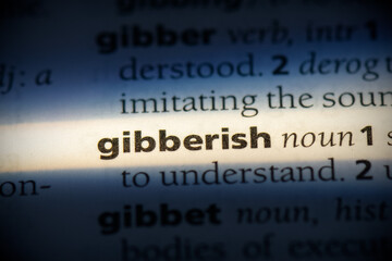 gibberish - obrazy, fototapety, plakaty