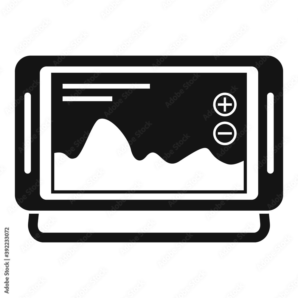 Poster echo sounder fathometer icon. simple illustration of echo sounder fathometer vector icon for web des