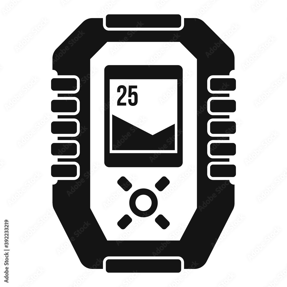 Poster echo sounder gadget icon. simple illustration of echo sounder gadget vector icon for web design isol