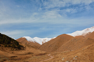 Caucasus mountains peaks nature landscape