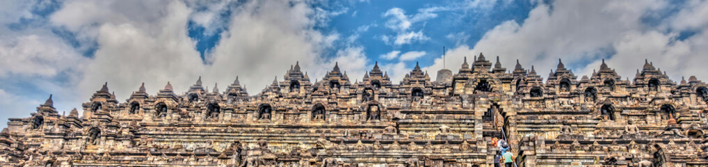 Fototapeta na wymiar Borobudur temple detail, HDR Image