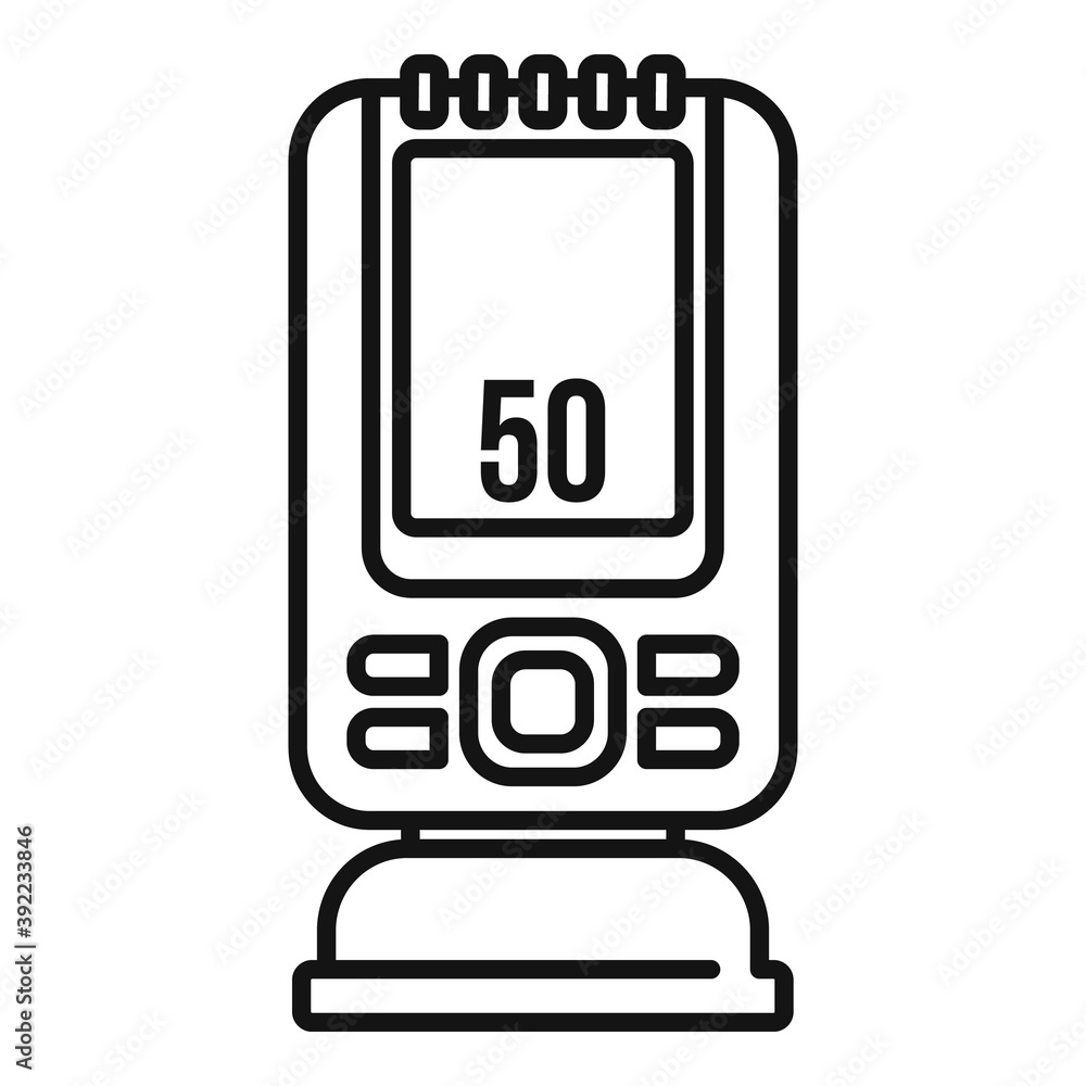 Poster echo sounder gadget icon. outline echo sounder gadget vector icon for web design isolated on white b