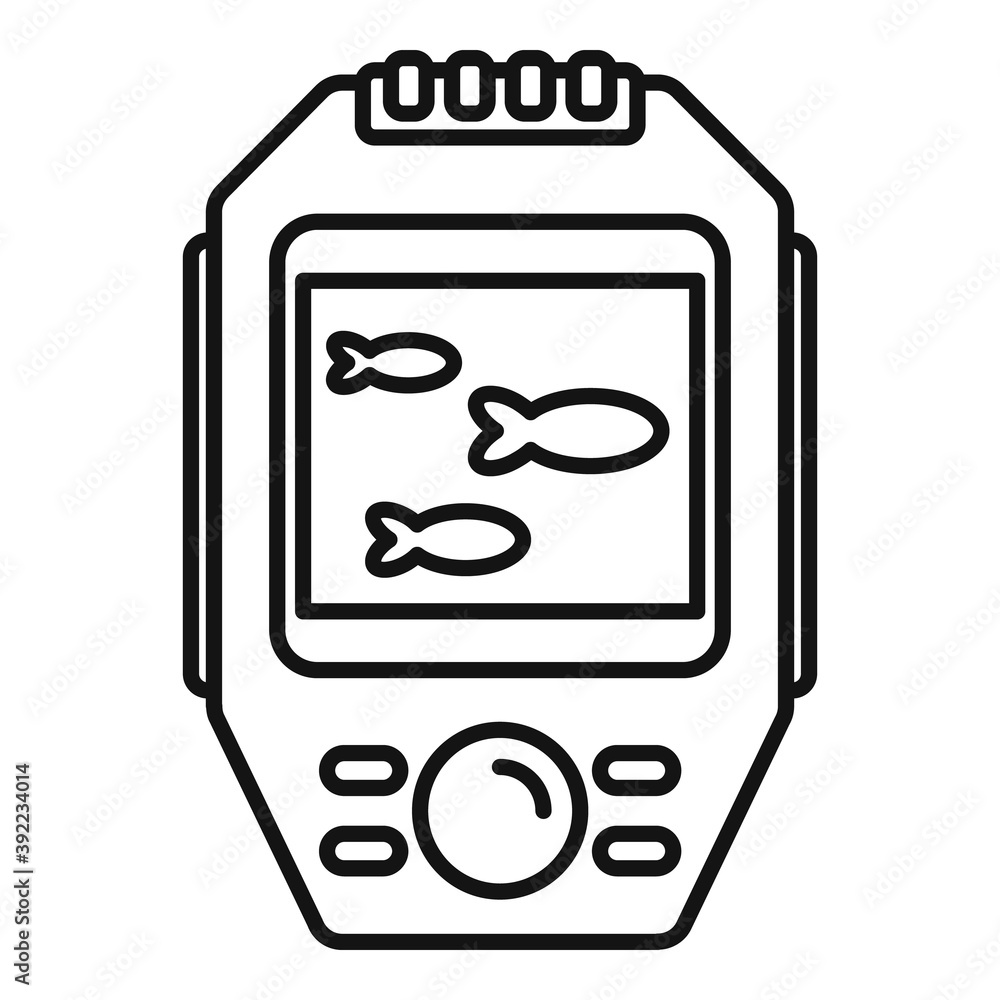 Poster digital echo sounder icon. outline digital echo sounder vector icon for web design isolated on white