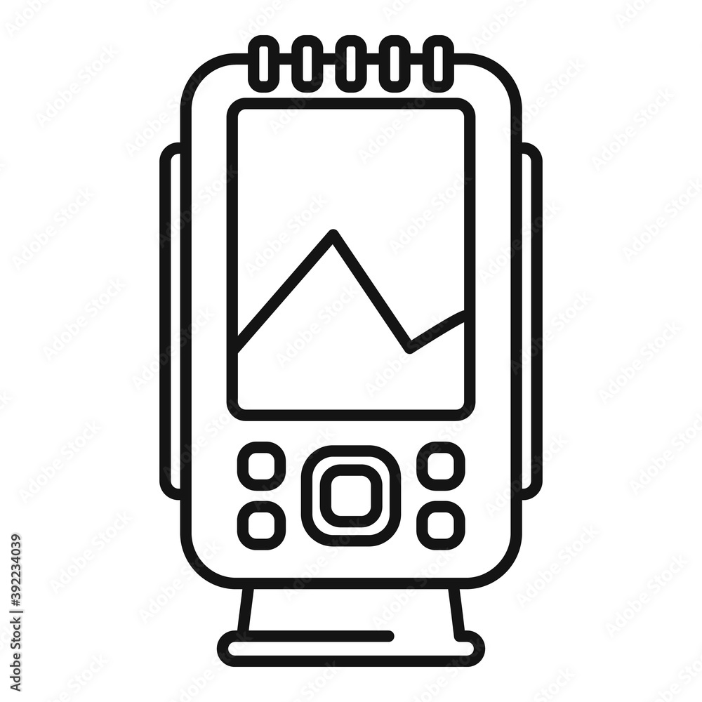 Poster diving echo sounder icon. outline diving echo sounder vector icon for web design isolated on white b