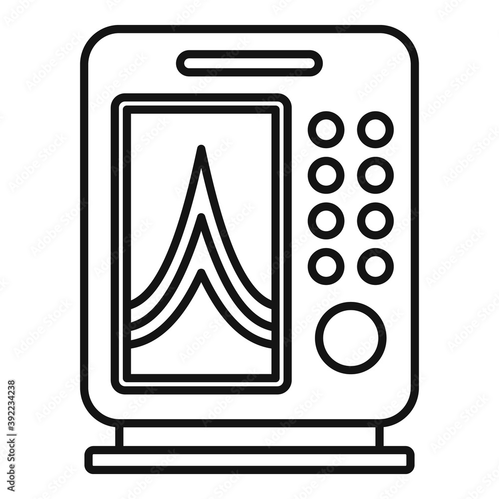 Poster instrument echo sounder icon. outline instrument echo sounder vector icon for web design isolated on