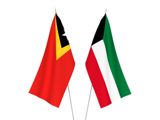 Kuwait and East Timor flags