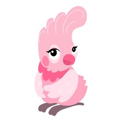 Cute parrot icon. Cartoon of cute parrot vector icon for web design isolated on white background