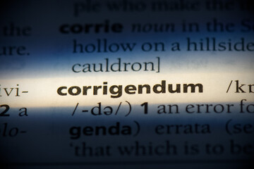 corrigendum - obrazy, fototapety, plakaty