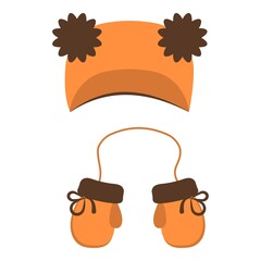 Winter cotton headwear icon. Cartoon of winter cotton headwear vector icon for web design isolated on white background