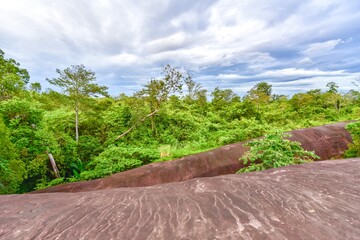 Baby Whale Rock of the Three Whale Rocks in Bueng Kan Province, Thailand