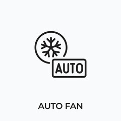 auto fan icon vector. auto fan sign symbol for modern design. Vector illustration