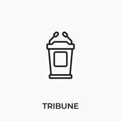 tribune icon vector. tribune sign symbol for modern design. Vector illustration