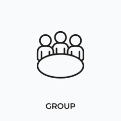 group icon vector. people sign symbol for modern design. Vector illustration