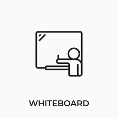 whiteboard icon vector. whiteboard sign symbol for modern design. Vector illustration