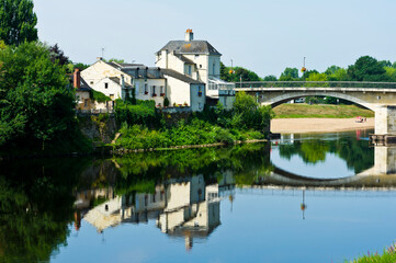 River Vienne, Chinon, Centre Val de Loire, Indre-et-Loire, France