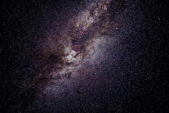 Galaxy Milky Way on a dark winter night sky. Milky Way galaxy - overlay for Photoshop, design and social media.
