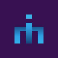 Obraz premium initial logo monogram letter AI or IA with beautiful gradations