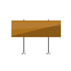 Obraz premium wooden rectangular signboard on a pole illustration