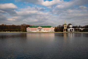 Kuskovo general plan against the blue sky