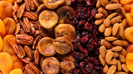 nuts and dried fruit background