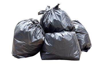 Garbage bags isolated on white background. Garbage bags isolated with clipping path.
