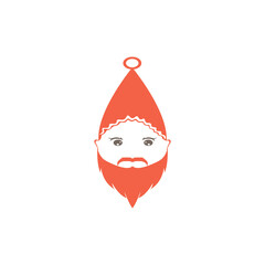 Christmas character face logo illustration abstract design template vector color