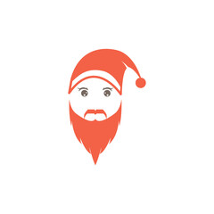 Christmas character face logo illustration abstract design template vector color