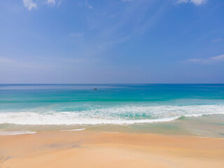 Aerial view beach sea in Phuket Thailand