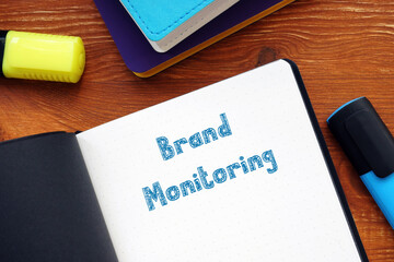 Business concept meaning Brand Monitoring with phrase on the sheet.