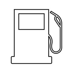 Line icon of petrol filling station. Fuel, gasoline, gas filling station. Road signs concept. Can be used for topics like transportation, energy, oil and gas industry