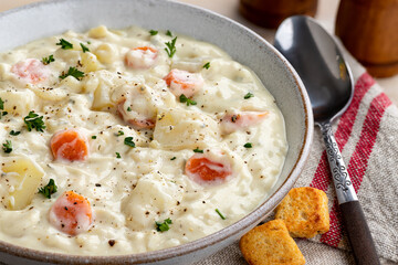 Bowl of Potato and Carrot Soup