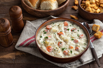 Bowl of Potato and Carrot Soup