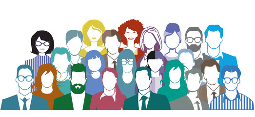 Gruppe von Personen Portrait, Team Gruppe - vector illustration	