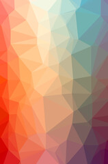 Obraz premium Illustration of abstract Orange, Pink, Red vertical low poly background. Beautiful polygon design pattern.