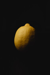 lemon on black