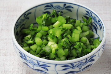 大根の葉の塩漬け