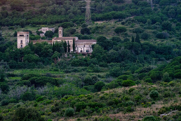 Fototapeta premium Monasterio sant jeroni de la murtra desde cruz de montigala