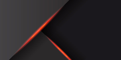 Red abstract background with shiny red light on black background with 3D overlap layer and rendering